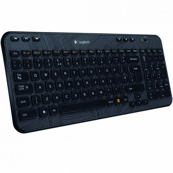 Mac and Linux Grey with Ambidextrous Design Logitech K360 Wireless Keyboard Black UK layout & M185 Wireless Mouse USB for PC Windows